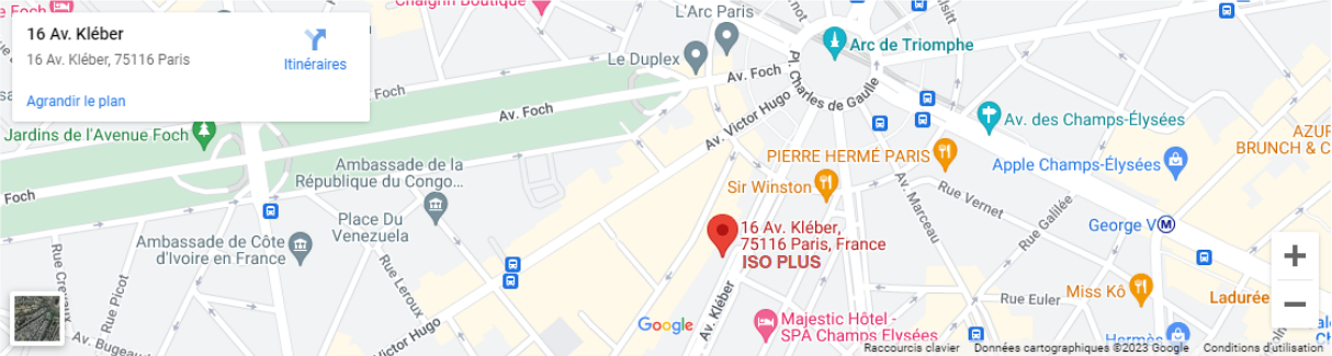 c'est une carte de Paris qui situe l'emplacement d'ISO-PLUS