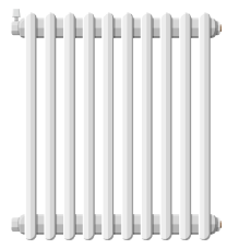 Icone d'un radiateur blanc et gris.